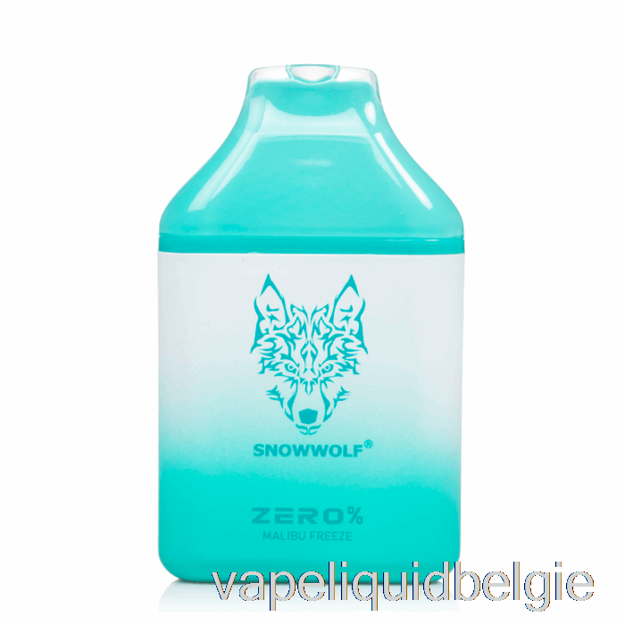 Vape België Snowwolf Zero 5500 0% Nicotinevrije Wegwerp Malibu Vriezer